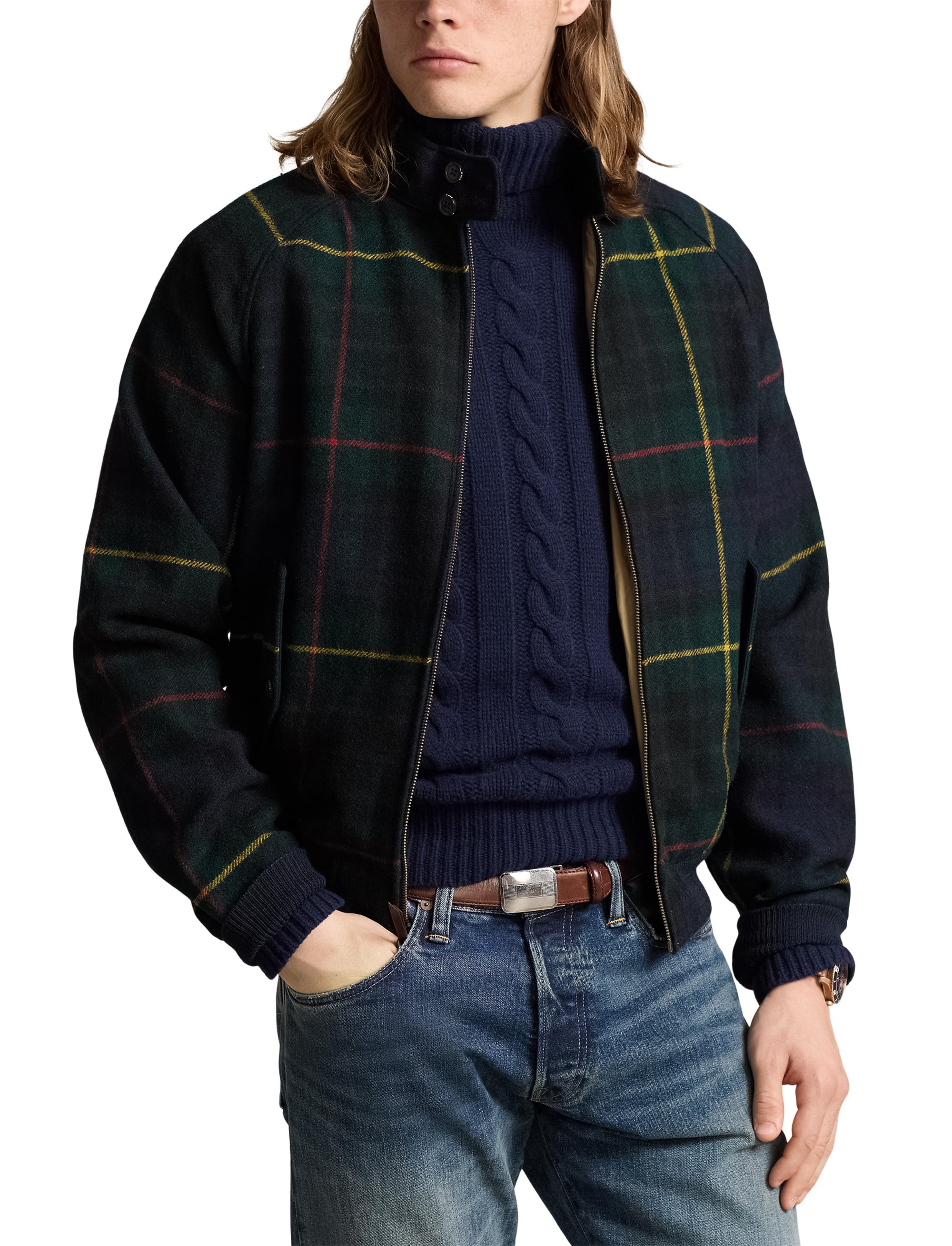 Veste écossaise en sergé de laine - Hunting Stuart Tartan