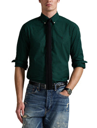 77pcs / NEW // 4192E PINE/BLACK SPORT SHIRT LONG SLEEVE CUBDPPCS