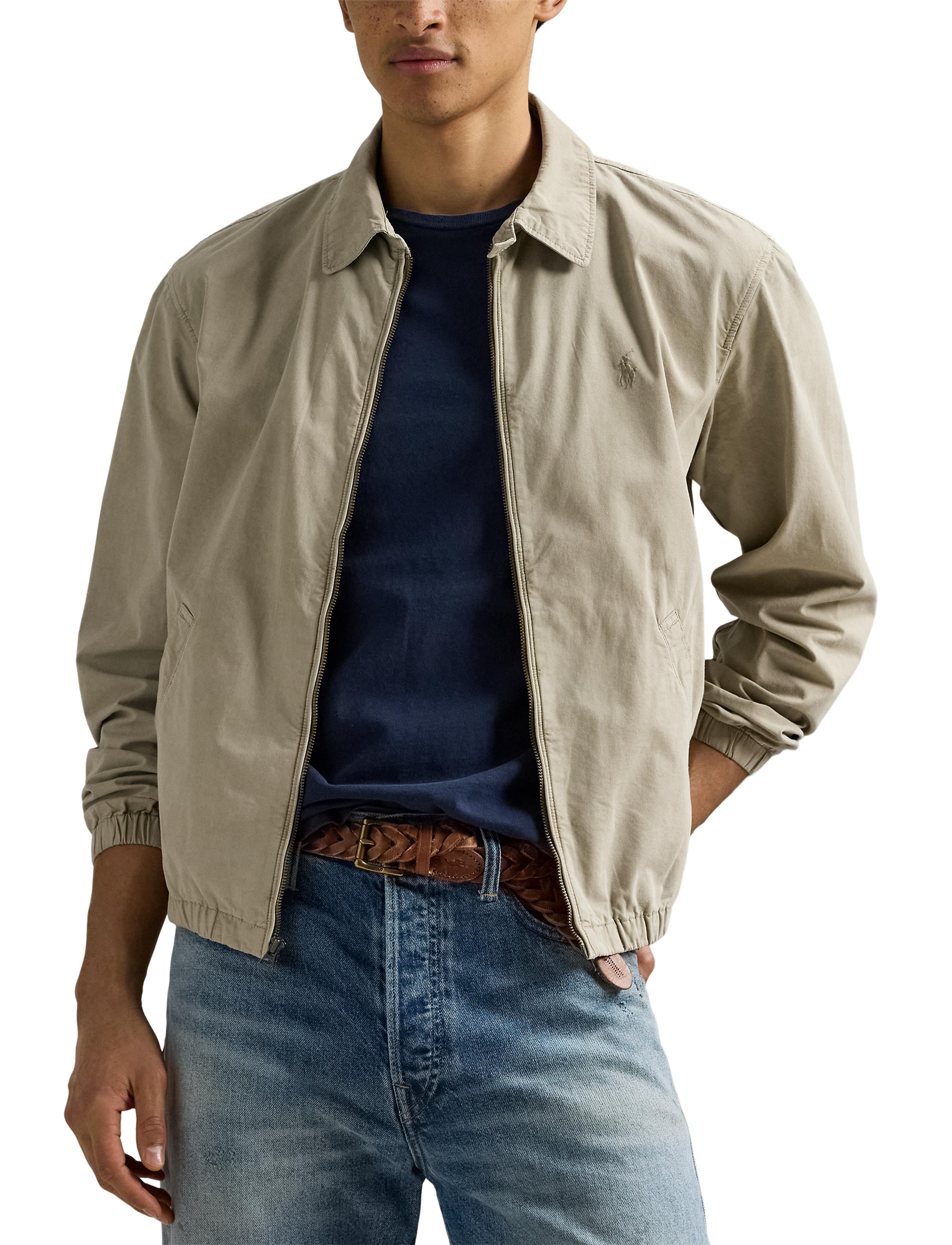 Veste Bayport en popeline teinte - Olive