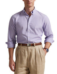 Chemise fil-à-fil Classic Fit - Lavender & White