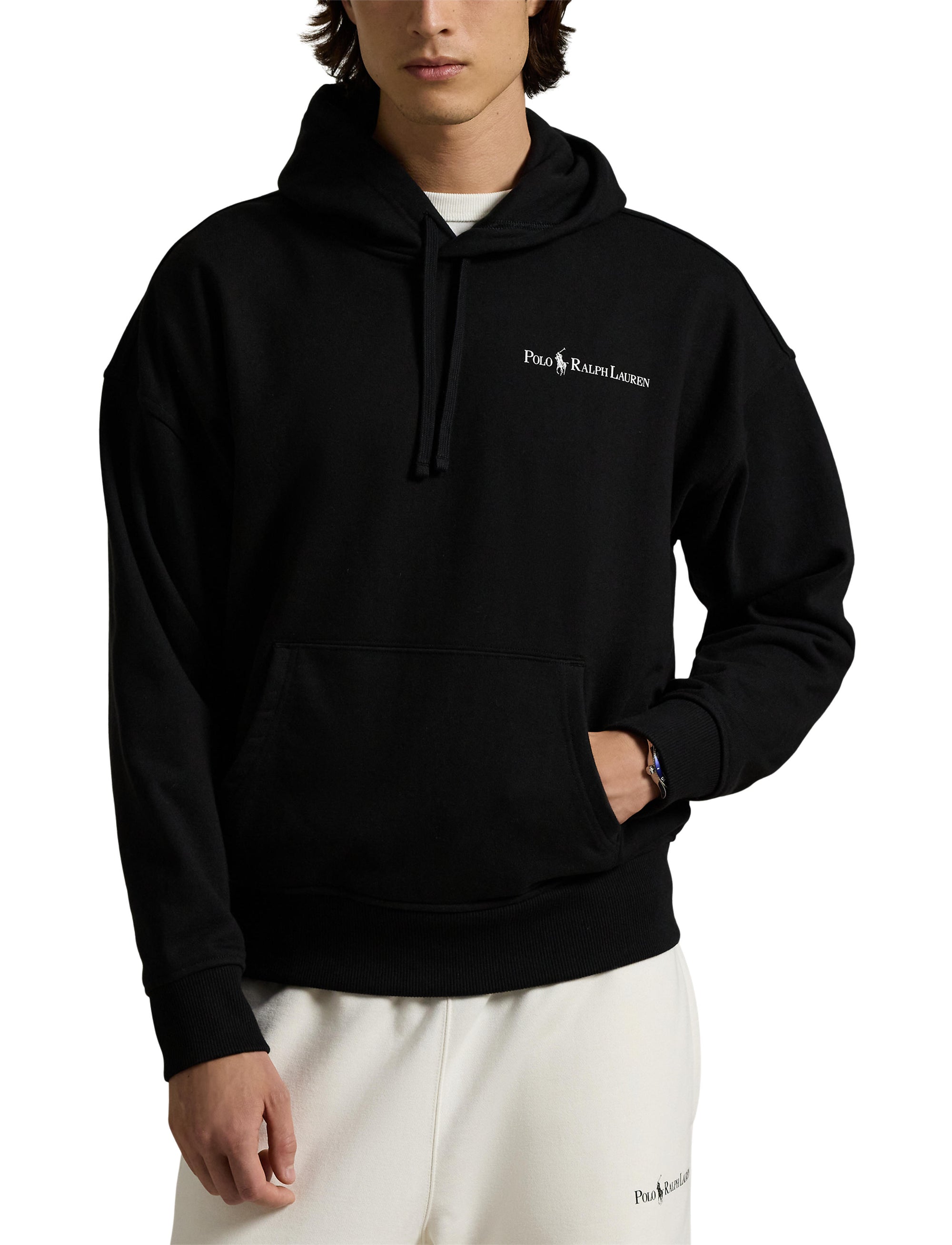 Sweat capuche Relaxed Fit logo en molleton - Polo Black