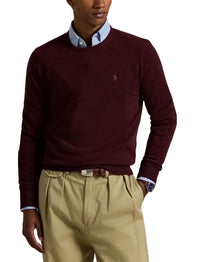 Pull col rond en laine  - Aged Wine Heather