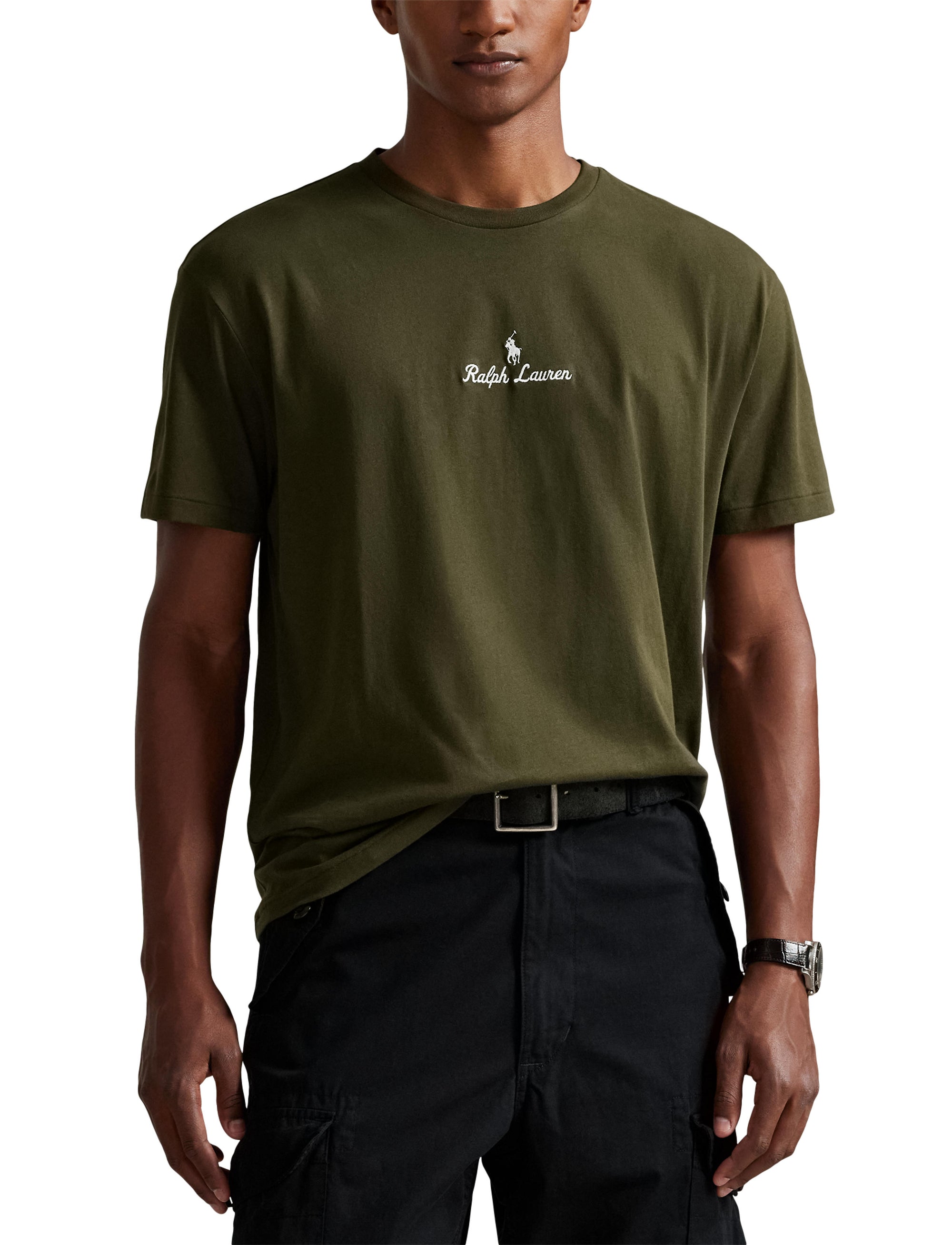 T-shirt à logo en jersey Classic Fit  - Company Olive