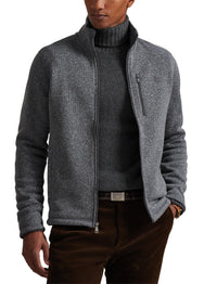Veste zippée intégrale - Gris chiné
