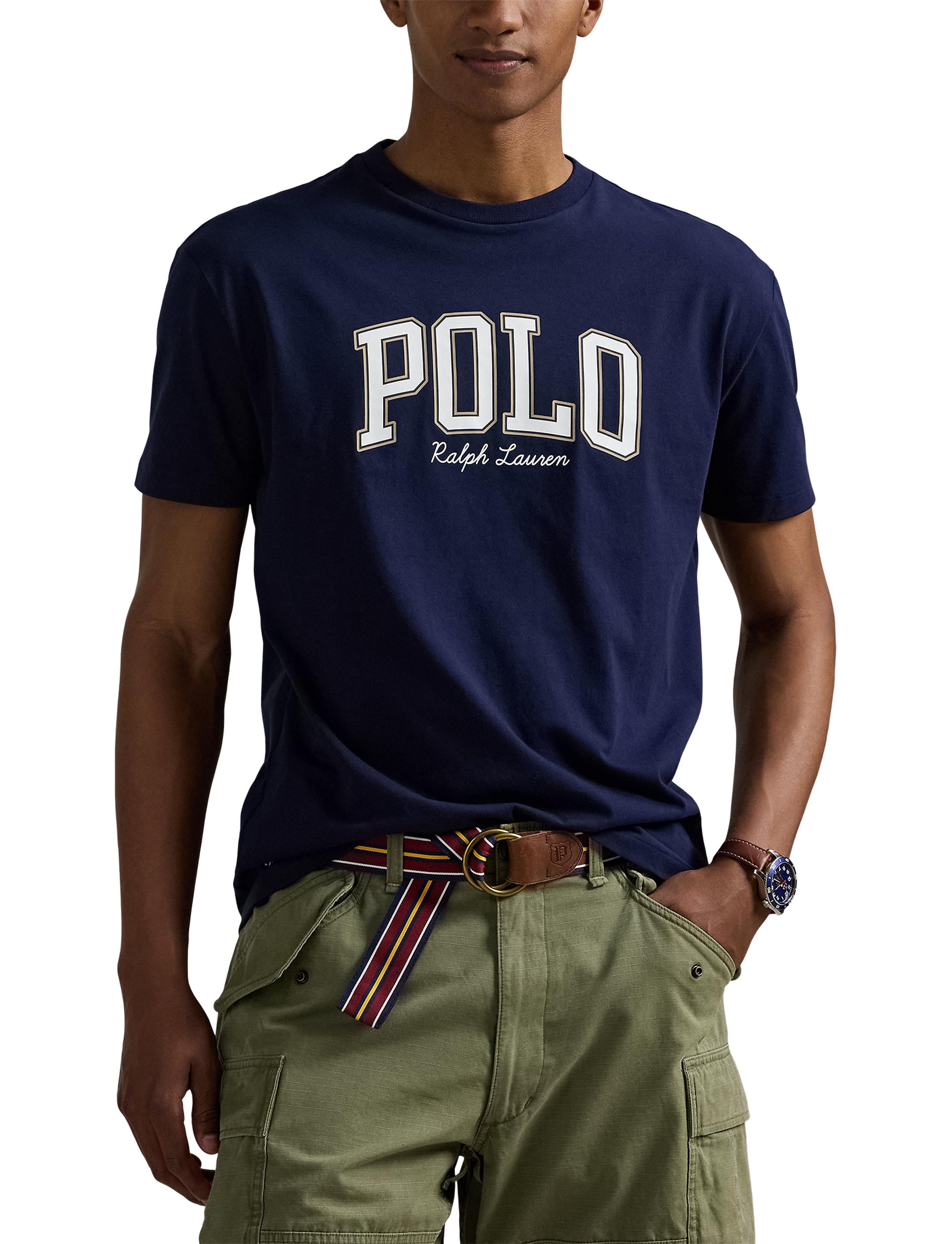 T-shirt à logo Custom Slim Fit - Cruise Navy