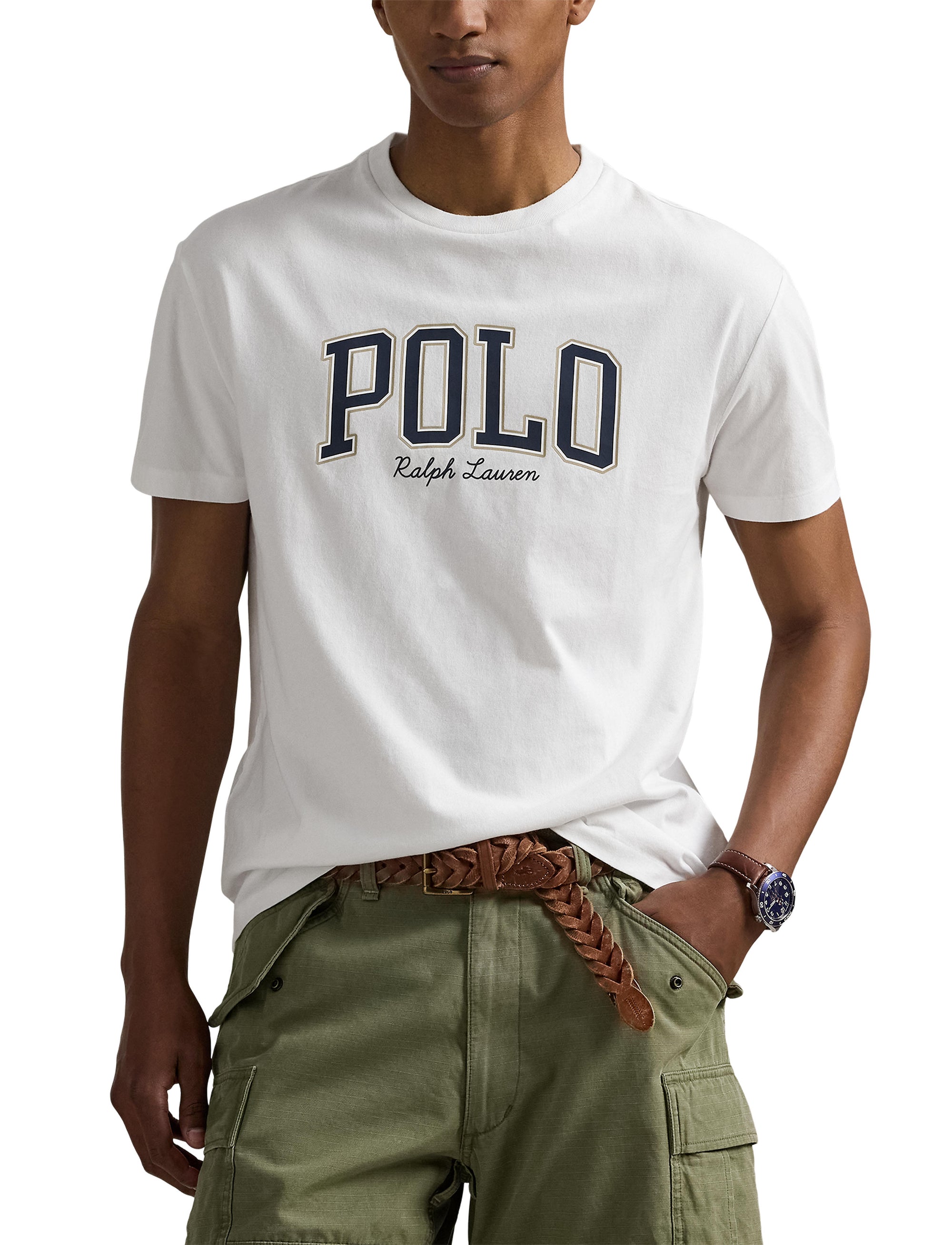 T-shirt à logo Custom Slim Fit - White