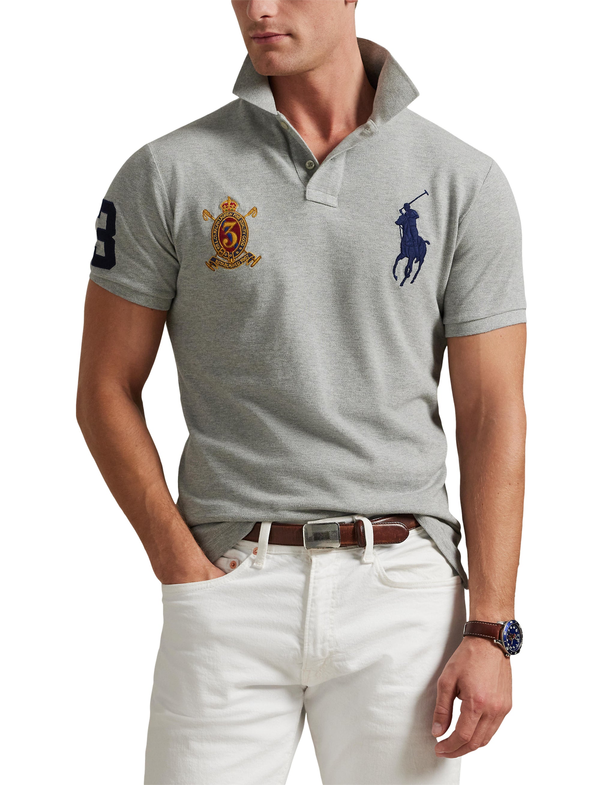 2pcs / NEW // ANDOVER HEATHER POLO SHIRT SHORT SLEEVE SSKCCMSLM1