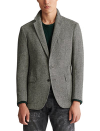 5pcs / NEW // BLACK AND CREAM SPORTCOAT SINGLE BREASTED PS 2NT