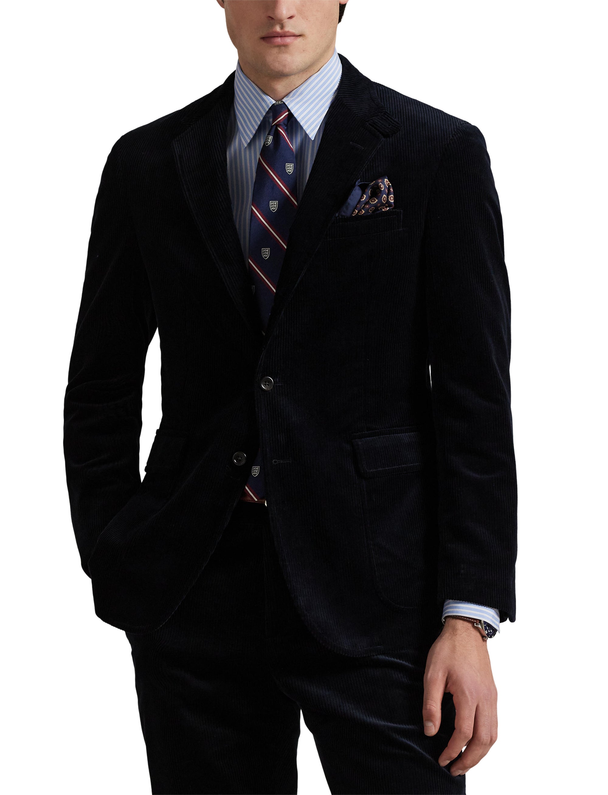 Veste Polo Tailored Fit velours côtelé - Fall Navy