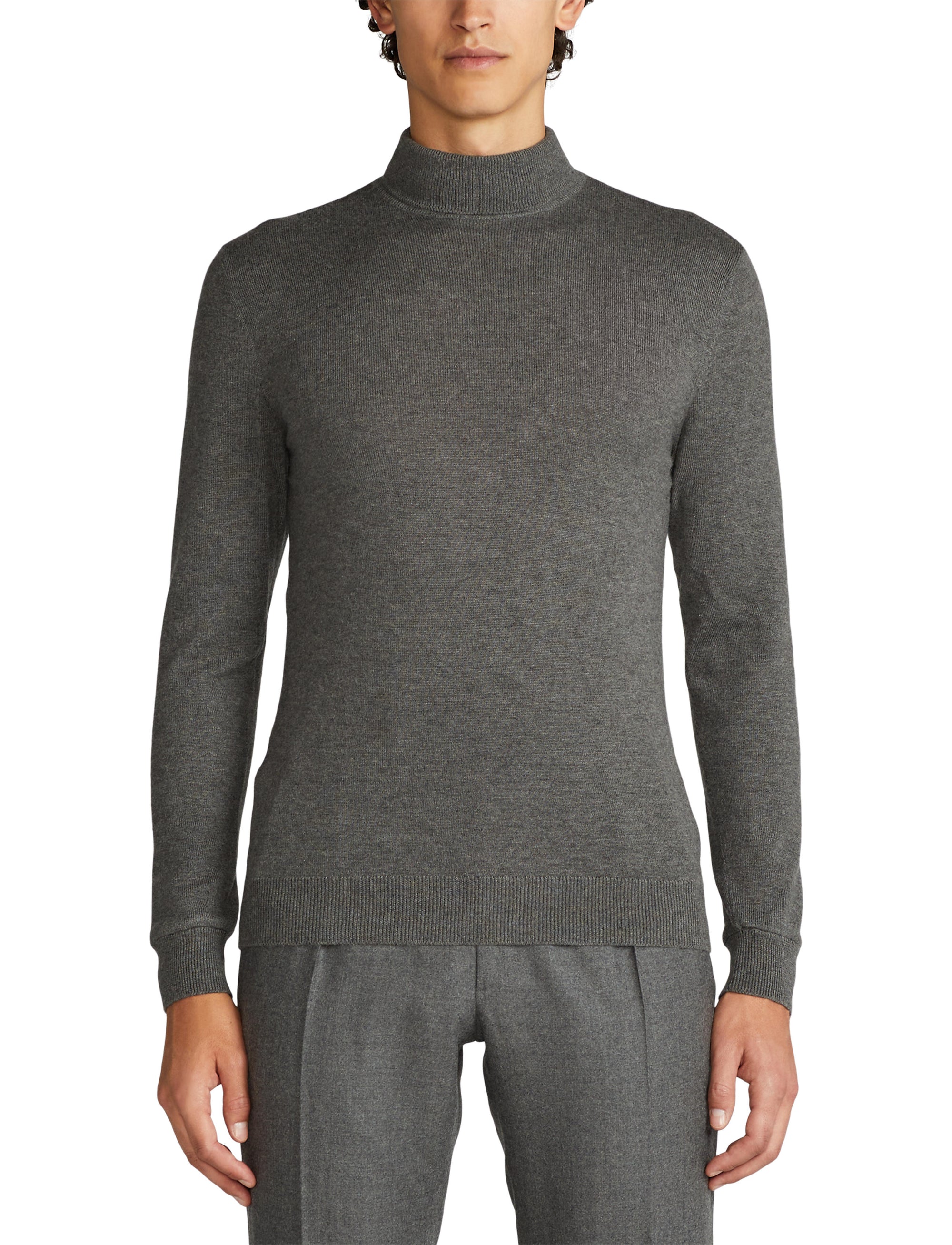 Pull col roulé en cachemire - Gris