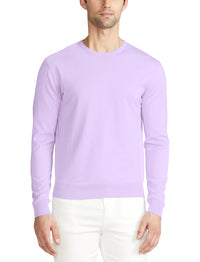 Pull col rond en coton - Lilac