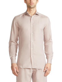 Linen and silk shirt - Dusty Pink