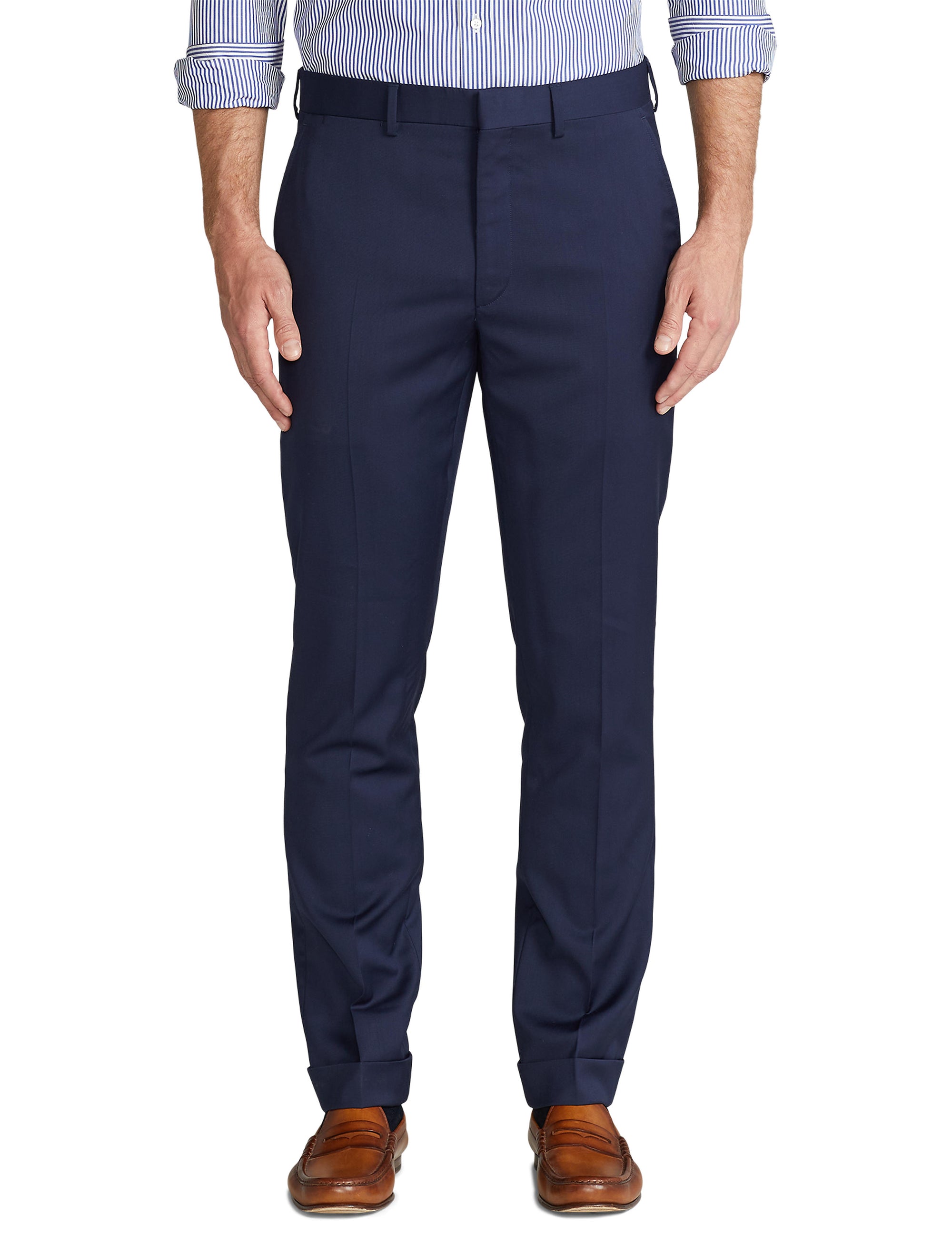 Gregory trousers in wool twill - Classic Navy
