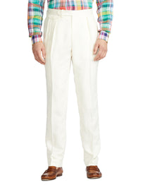 Pantalon Gregory en lin et soie mélangé - Classic Cream