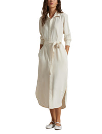 Robe-chemise en satin - Mascarpone Cream