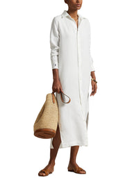 Robe-chemise en lin - White