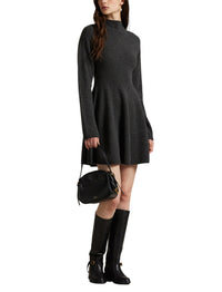 Robe-pull à col roulé en cachemire - Stadium Grey Heather