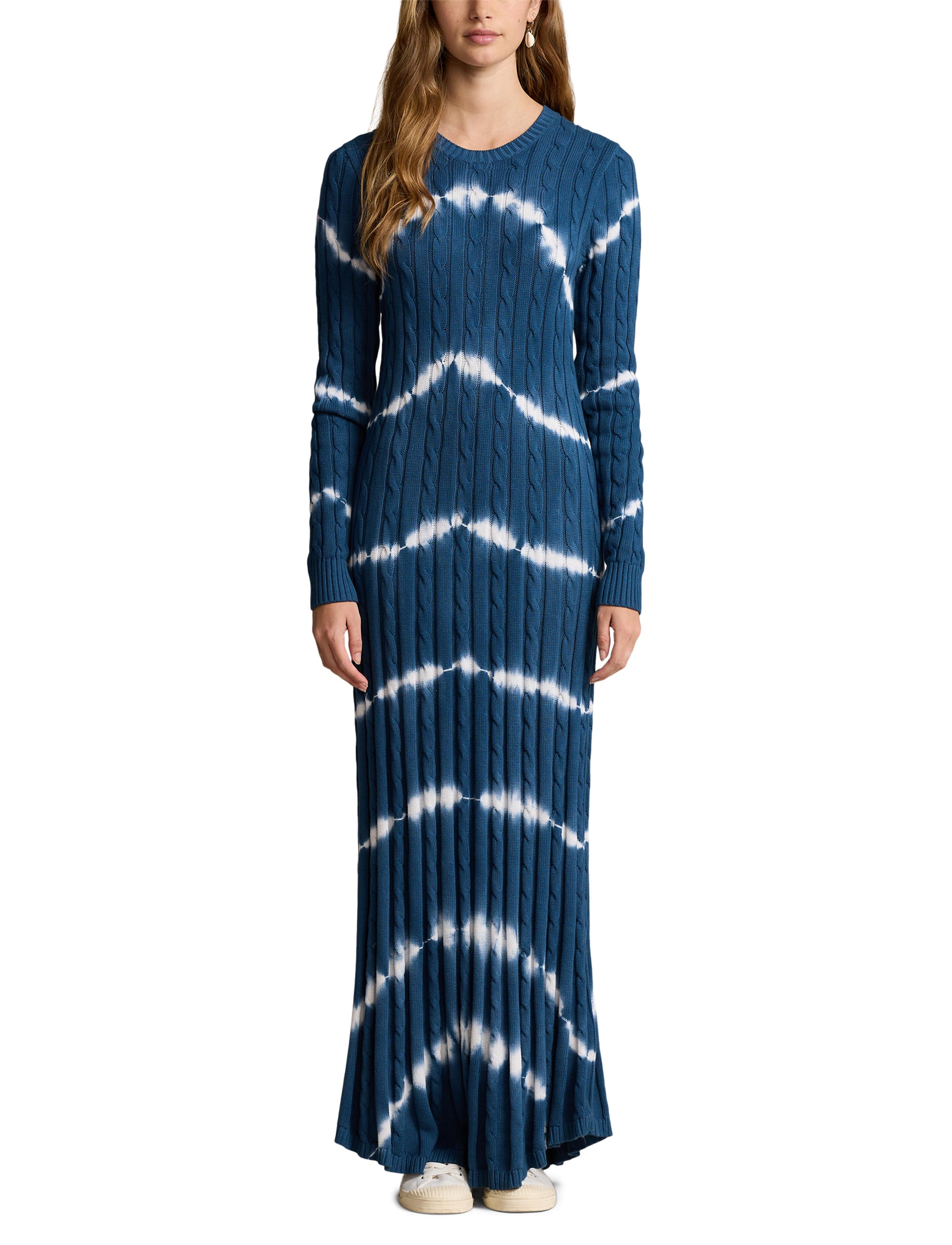 Tie-dye cotton jumper dress - Indigo Tie Dye