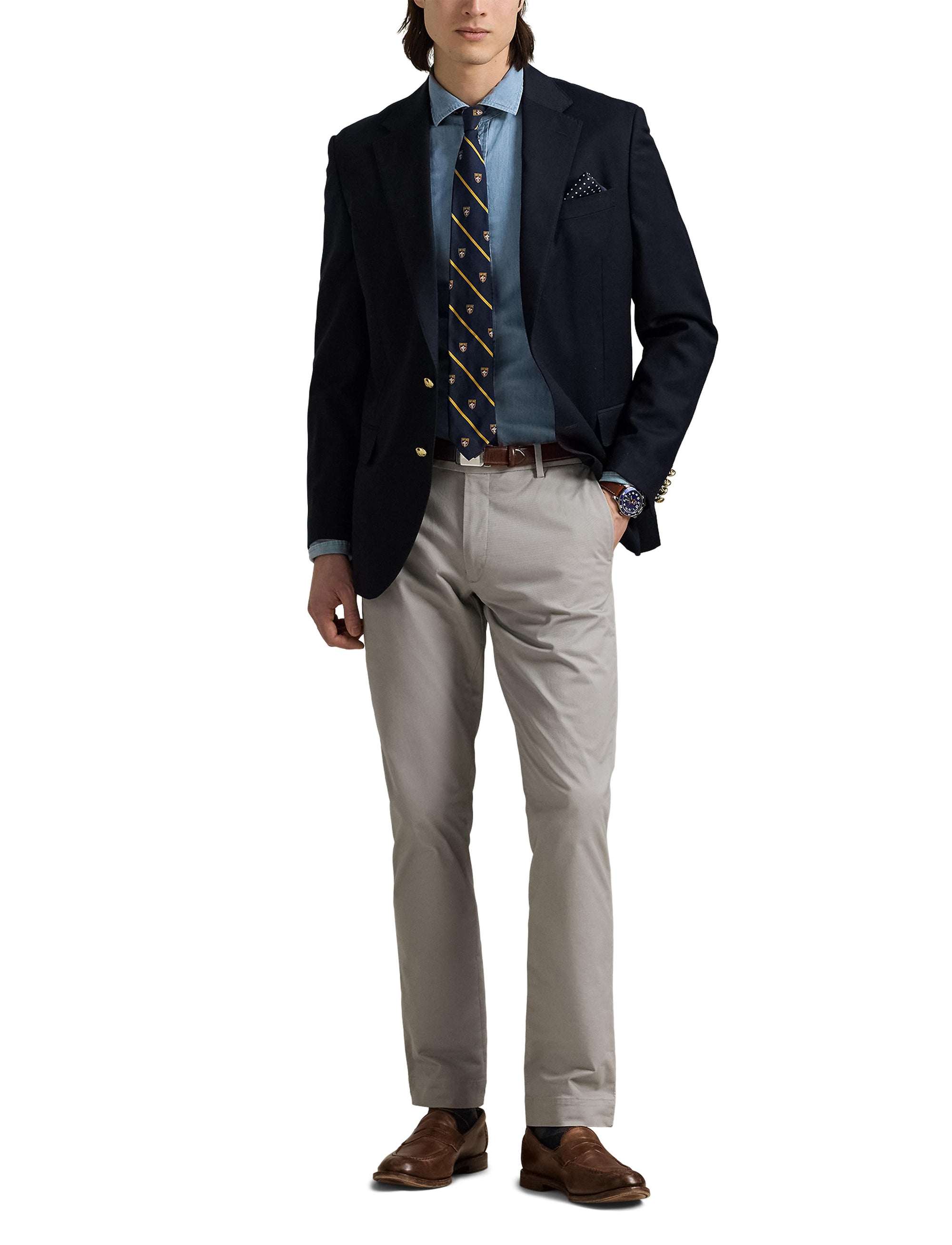 Greenwich Slim Fit chino trousers - Grey Fog