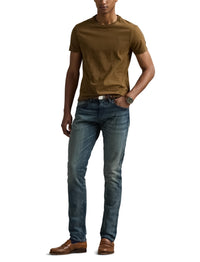 T-shirt col rond jersey Custom Slim Fit - Nature Brown