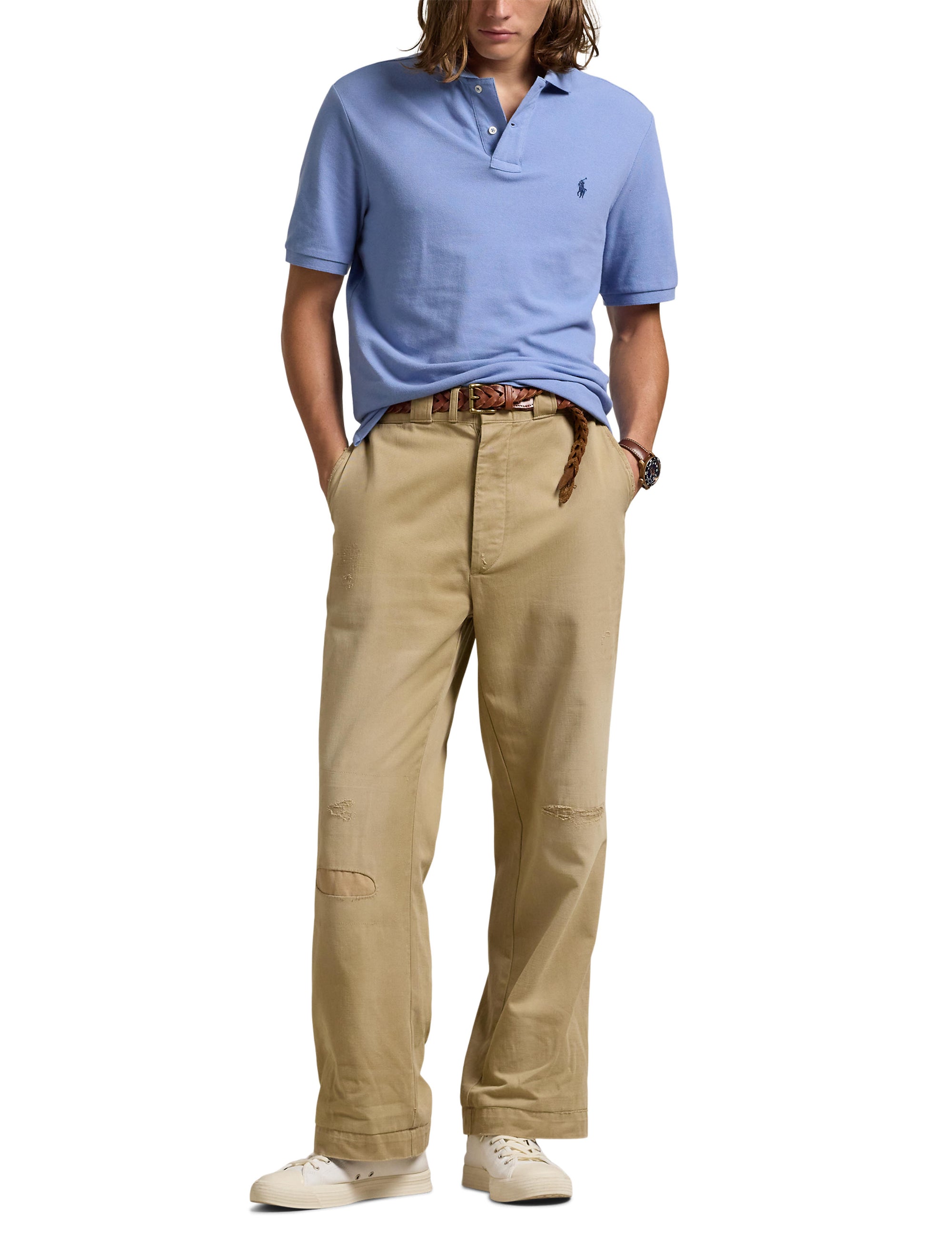 Polo en piqué coupe ajustée - Campus Blue