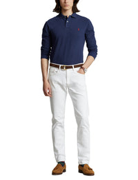 Polo cintré à manches longues piqué - Spring Navy Heather