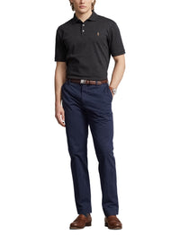 Polo en coton doux coupe ajustée - Black Marl Heather