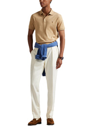 Polo en coton doux coupe ajustée - Classic Camel Heather