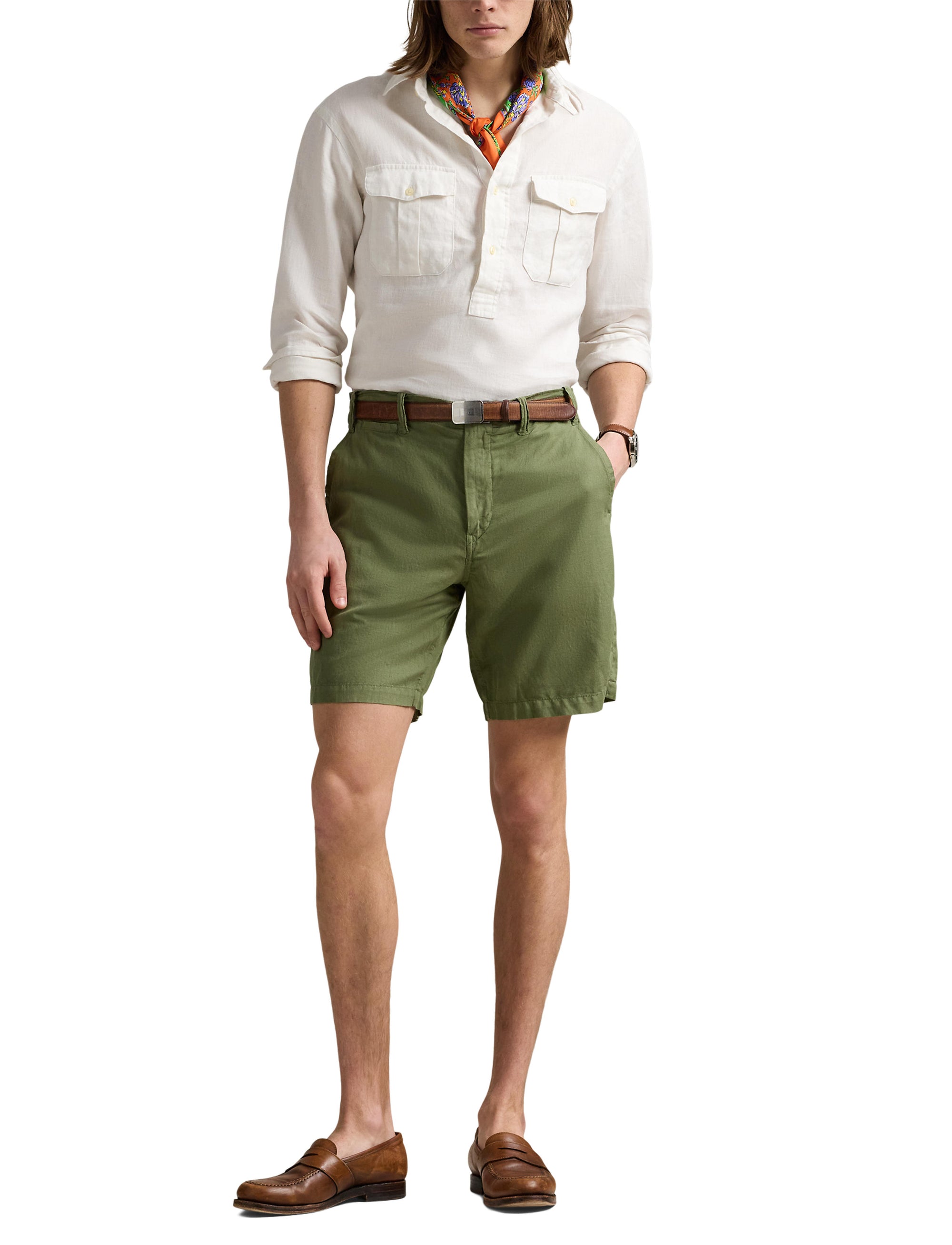 Short classique en lin - Tree Green