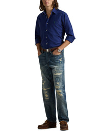 Chemise Oxford Slim Fit teinte en pièce - Freshwater