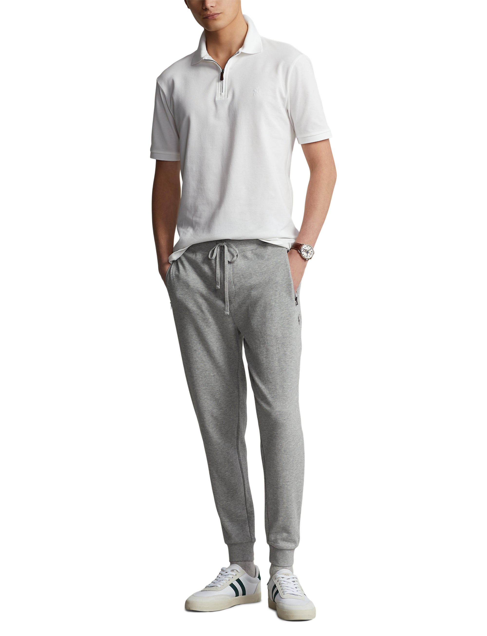 Polo stretch coupe ajustée - White