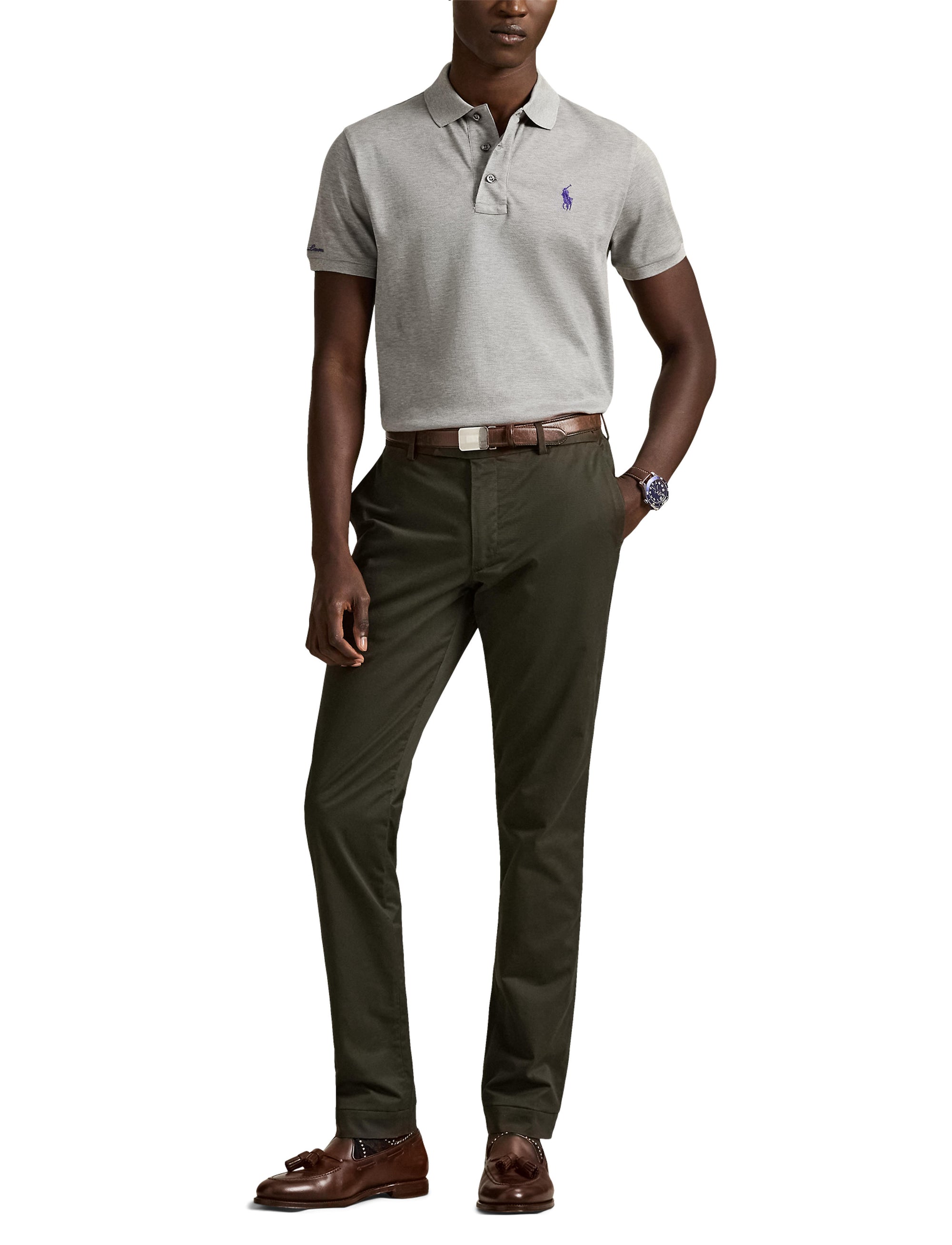 Pantalon en sergé slim stretch - Canopy Olive