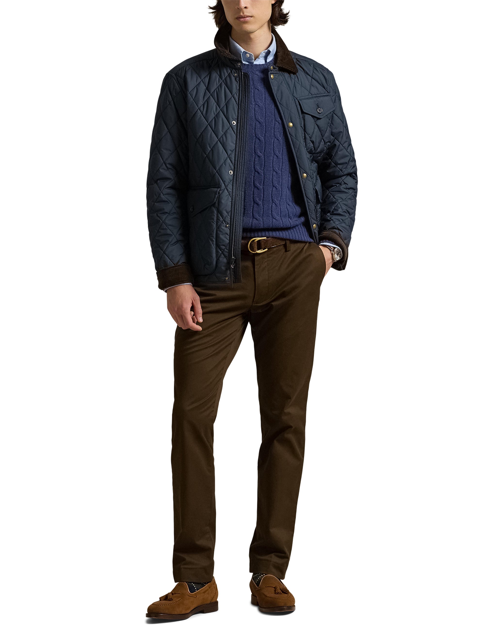 Pantalon Greenwich Slim Fit en chino - Dark Brown