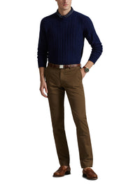 Pantalon Greenwich slim en chino stretch - Chestnut