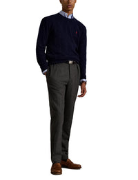 Pull à torsades en laine - Hunter Navy