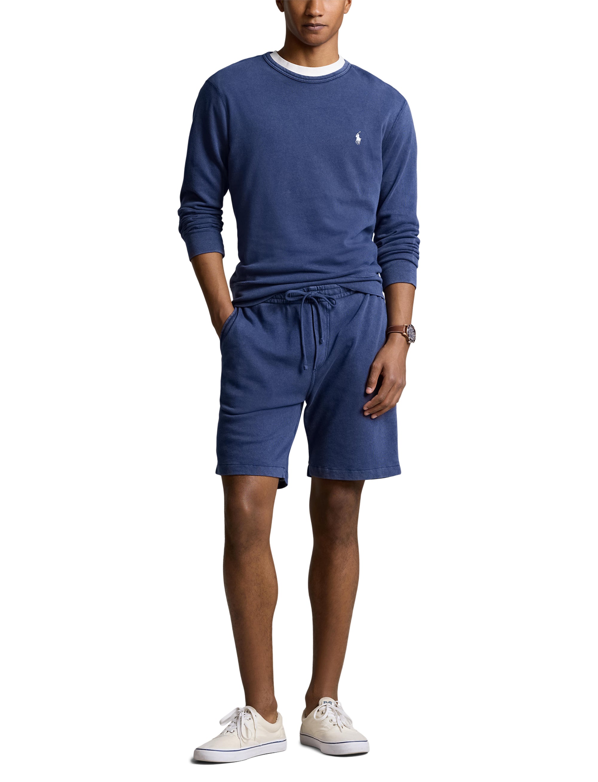 Short en molleton de coton éponge - Newport Navy