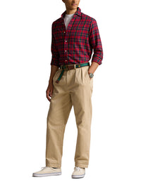 Chemise écossaise ajustée en sergé - Red, Navy & Multicolore