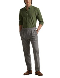 Slim Fit Shirt in stretch poplin - Supply Olive