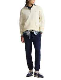 Sweat demi-zippé en coton bouclé - Clubhouse Cream