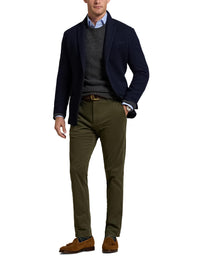Pantalon Slim Jarrett satinette stretch - Estate Olive