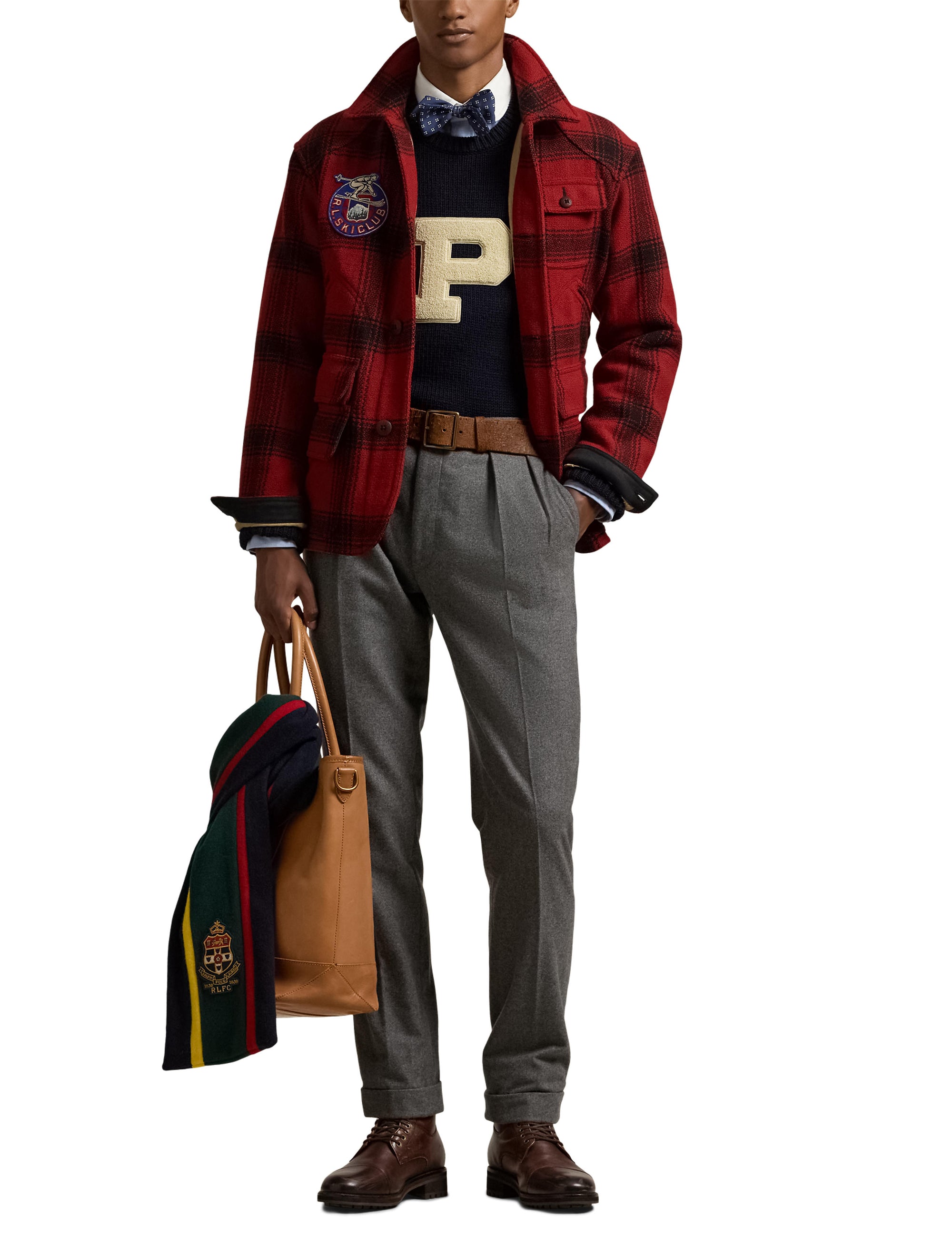 Veste utilitaire en laine écossaise  - Red Black Buffalo Plaid