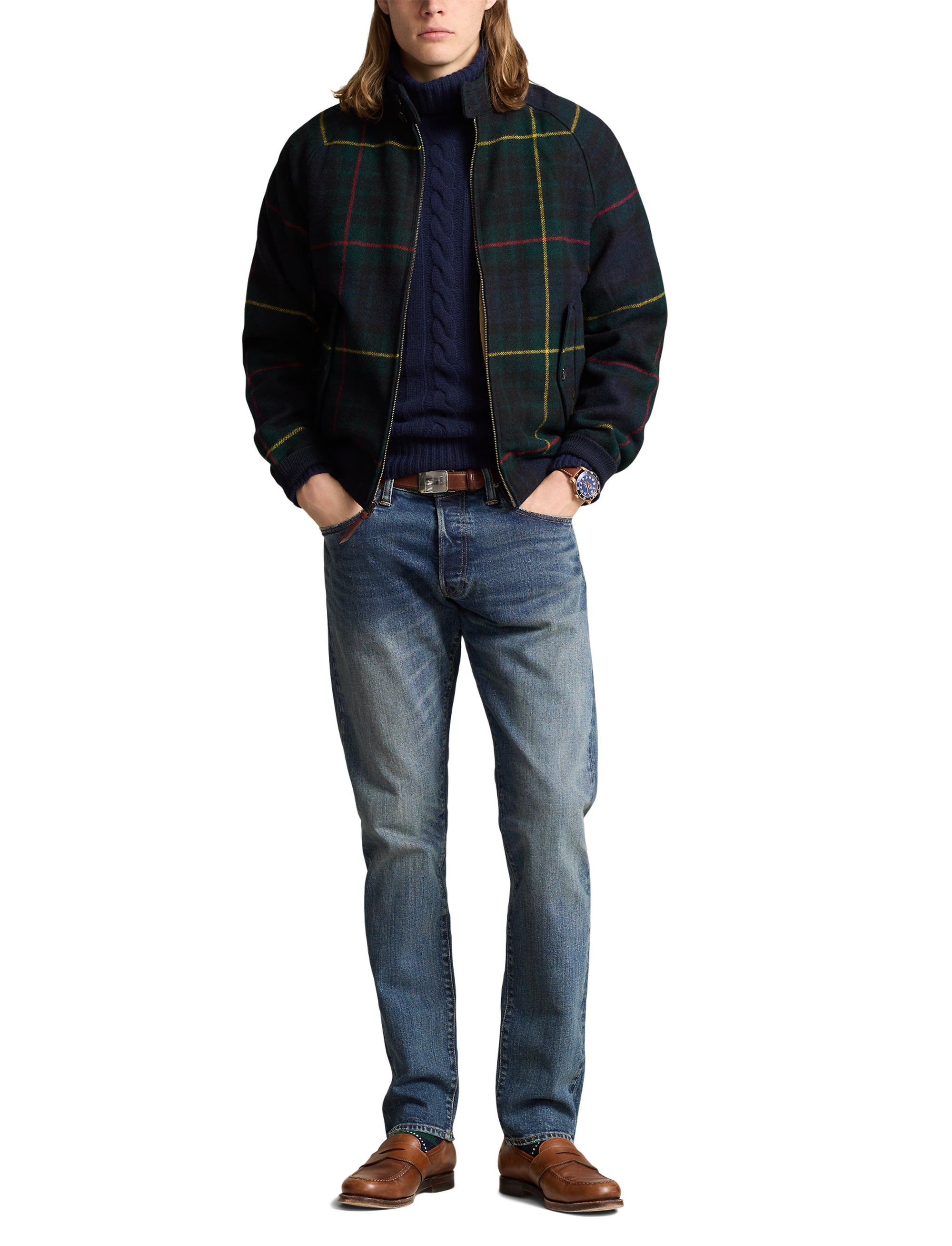 Veste écossaise en sergé de laine - Hunting Stuart Tartan