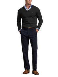 Pantalon performance en sergé stretch - Navy Pinstripe