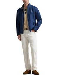 Bedford reversible jacket in linen blend - Rustic Navy & Collection Navy