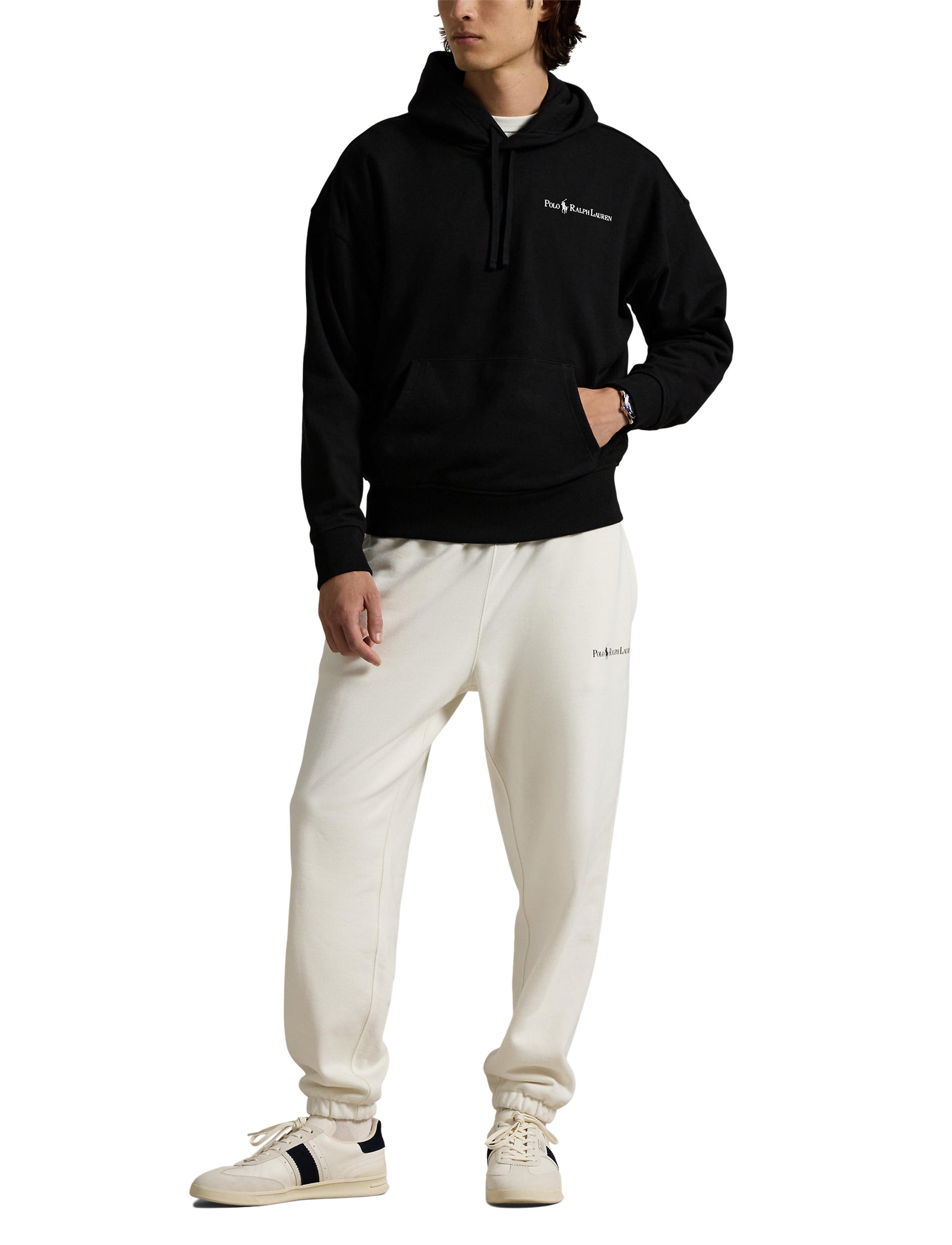 Sweat capuche Relaxed Fit logo en molleton - Polo Black