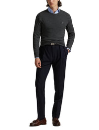 Pull col rond en laine  - Dark Charcoal Heather