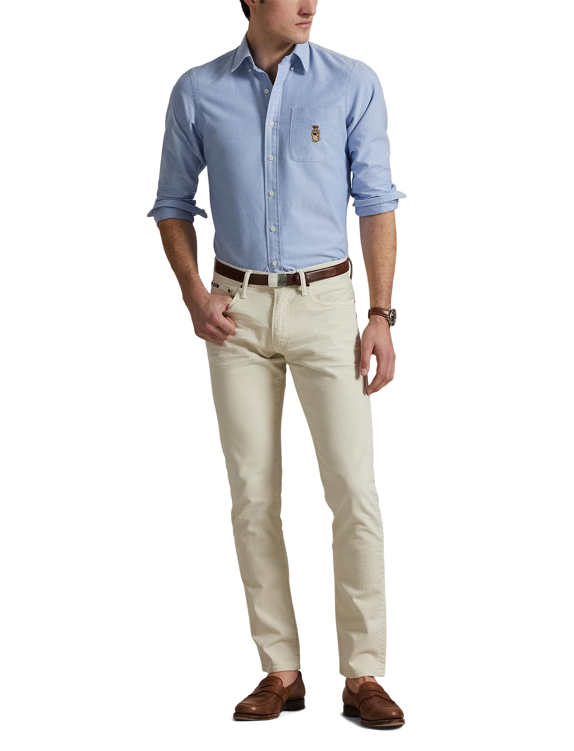 Chemise de sport à motif ours - Bleu