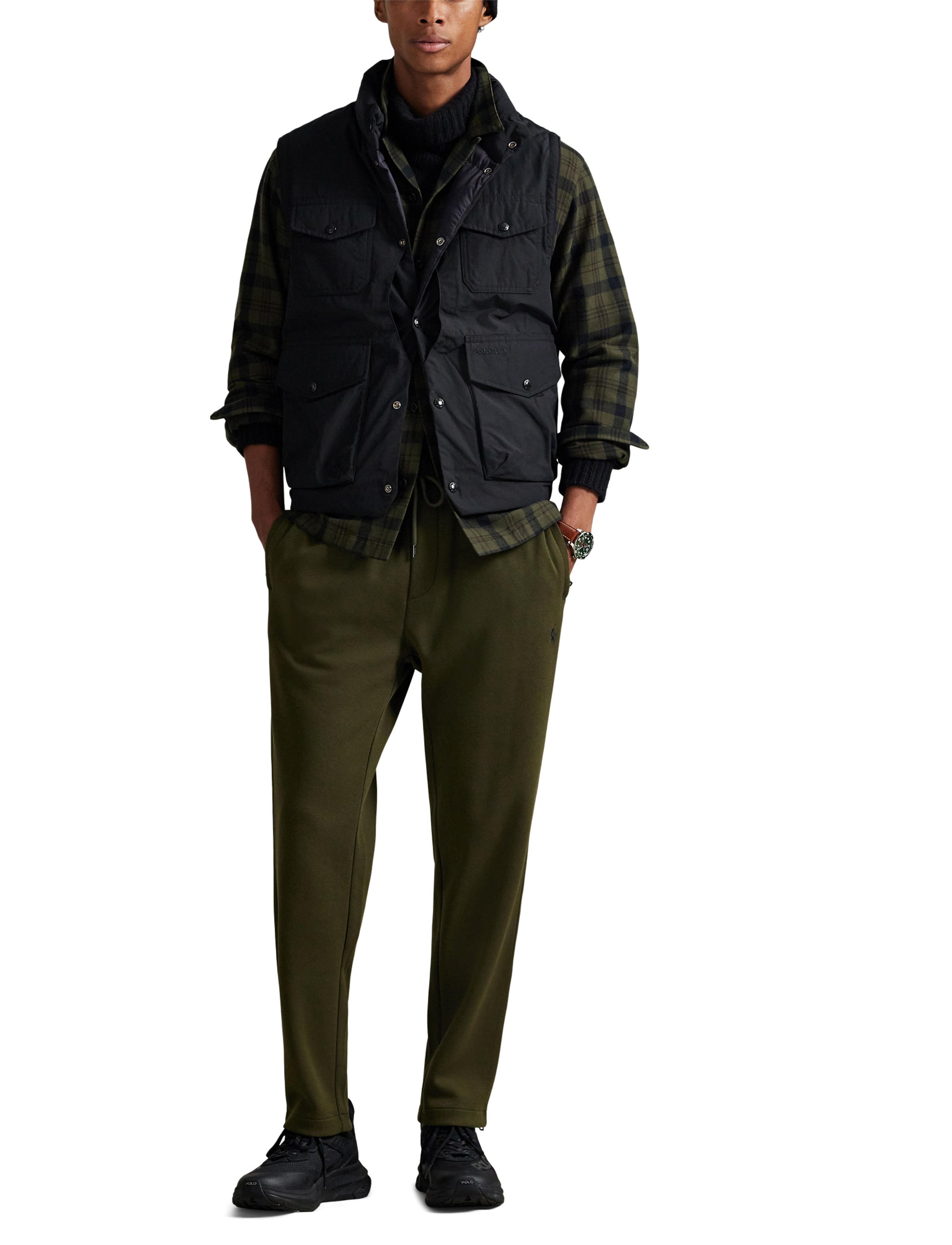 Pantalon d'athlétisme maille double - Company Olive