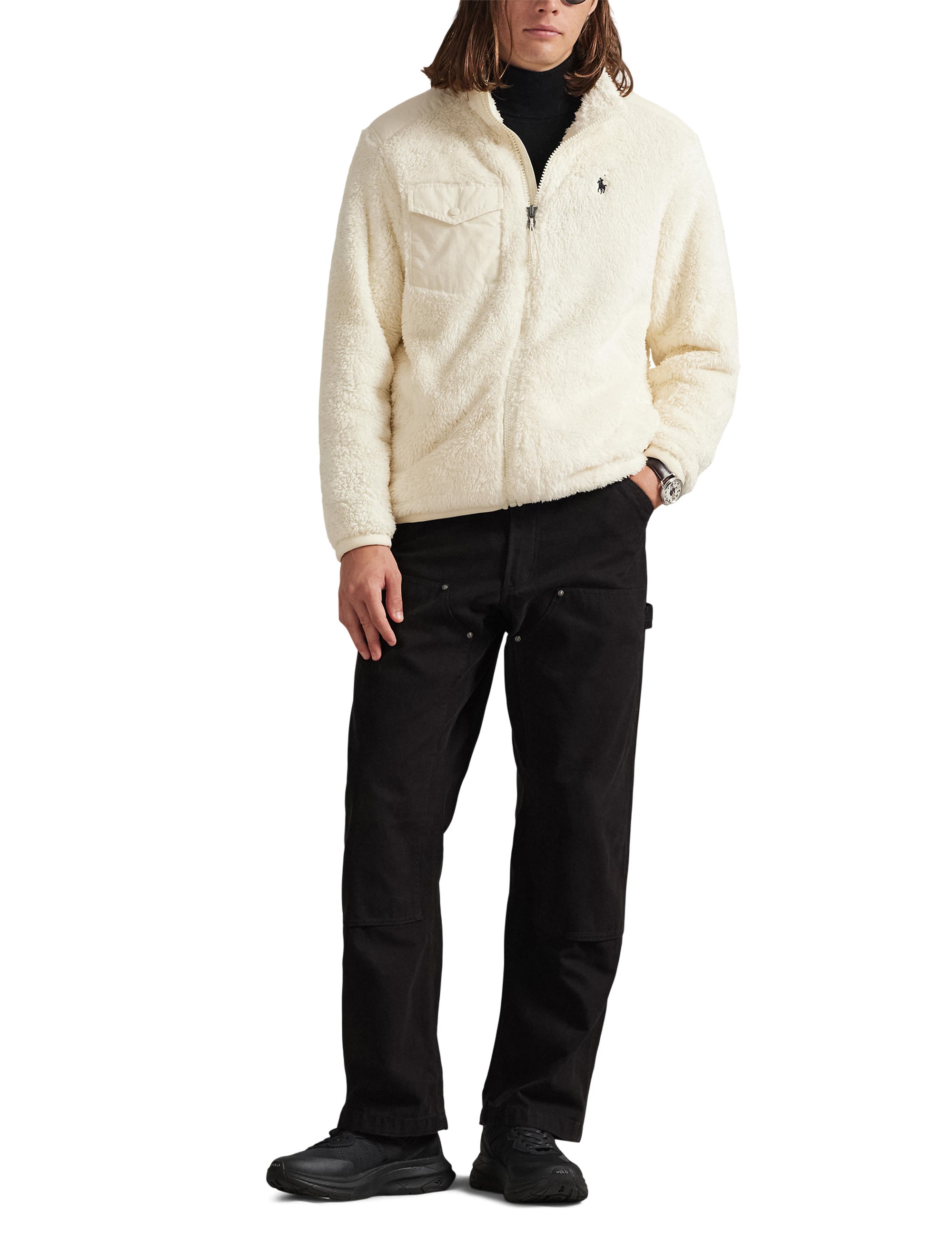 Veste à fermeture zippée - Crème