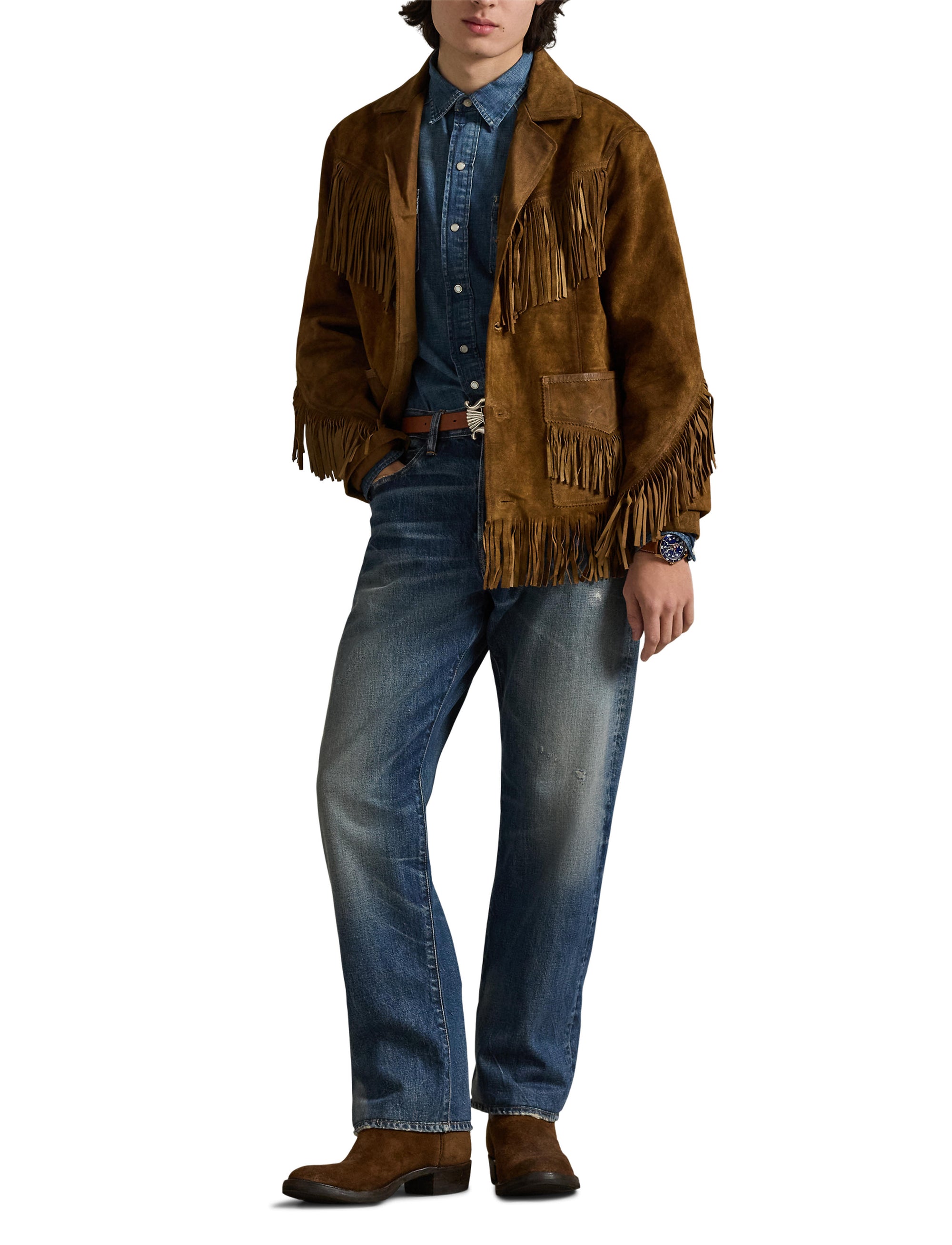 Veste à franges en daim - Hunter Brown
